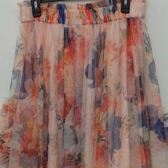 Maeve (Anthropologie) 3-D Tulle Mesh Skirt Sz M - Picture 7 of 16